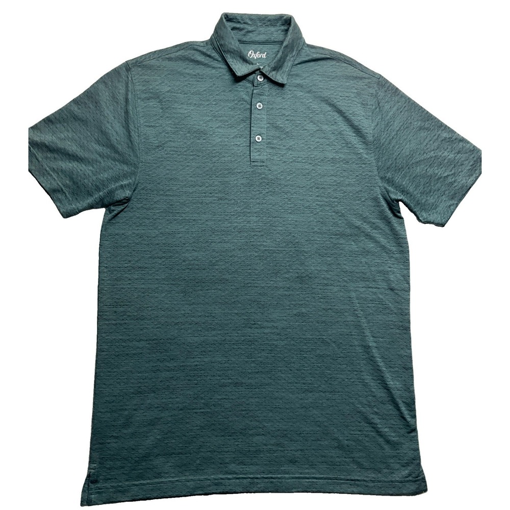 Oxford Men's Dark Green Short Sleeve Polo‎ Shirt Size L
